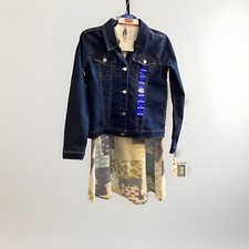 NWT Levi's Youth Girls 2 Piece Denim Jacket Dress Set L 14/16