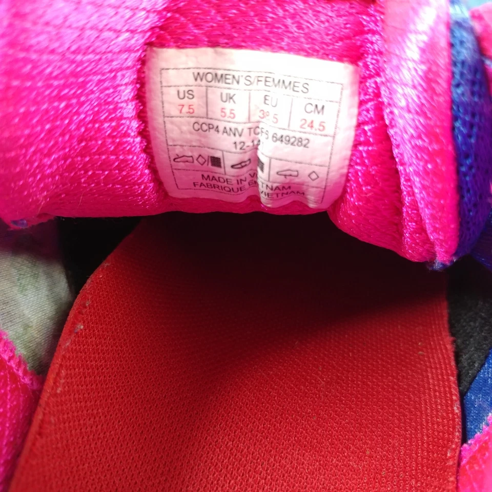 The North Face Ultra Cardiac Womens Size 7.5 Running Shoes Vibram Blue Pink Low - Image 4 of 4