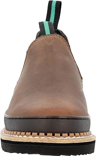 GEORGIA HERREN ROMEO SLIPPER ARBEITSSTIEFEL VOLLKORN LEDER DUNKELBRAUN GB00537FC - Bild 4 von 8