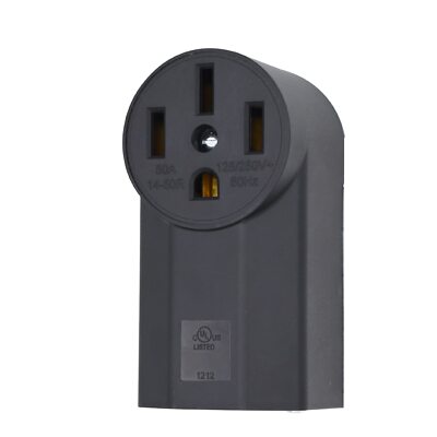 NEMA 14-50R Receptacle 3-Pole 4-Wire Surface Mount Power Receptacle, 250V