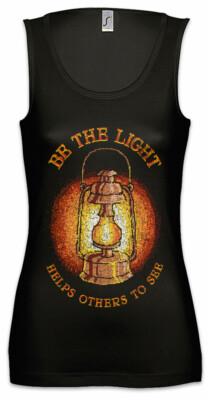 Be The Light Damen Tank Top Pixel Geek Nerd Gaming Gamer Games Fun Retro Öllampe