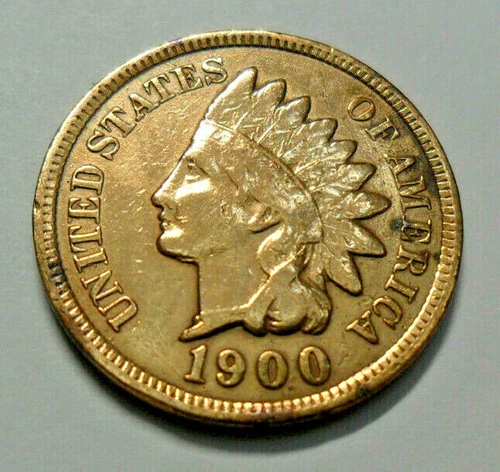 1900 P Indian Head Cent Penny  *VF - VERY FINE DETAILS*  **FREE SHIPPING**