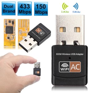 Wireless Usb Wifi Adapter 600mbps Wifi Dongle Pc Network Card Dual Band Wifi5 Hi Ebay
