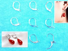 100-500PCS Lever Back Earring Findings Silver Plated loo French Ear Clip