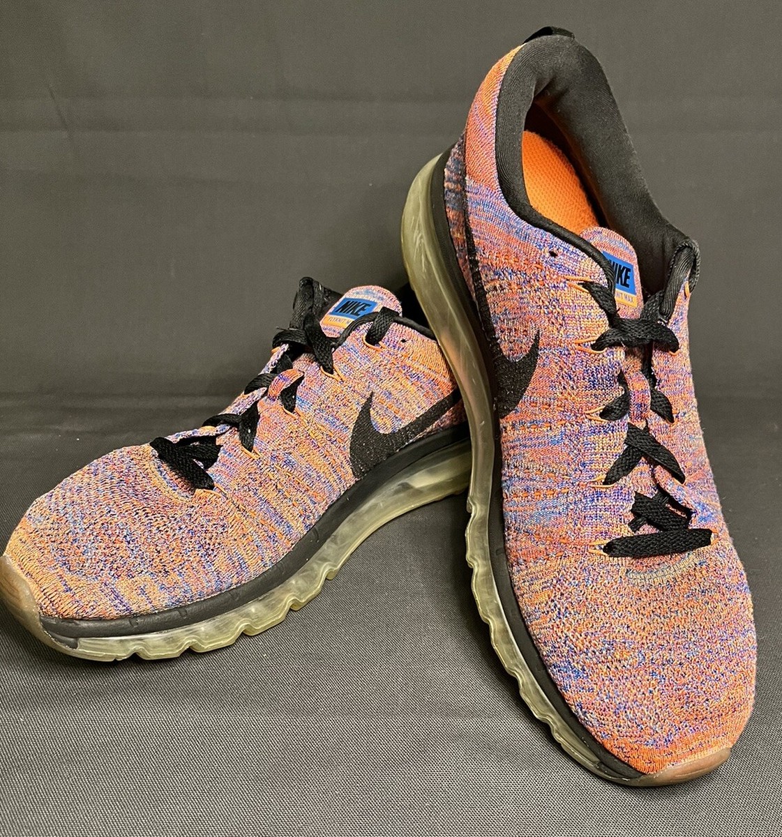 Nike Flyknit Air Max Blue Concord Crimson 2015 Mens Size  display picture 2
