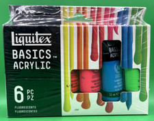 Liquitex BASICS 6 Tube Acrylic Paint Set, 22ml, Fluorescent