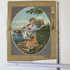 Flower Maid Milk Maid Canvas ONLY For Tapestry Needlework Unused Printed Canvas