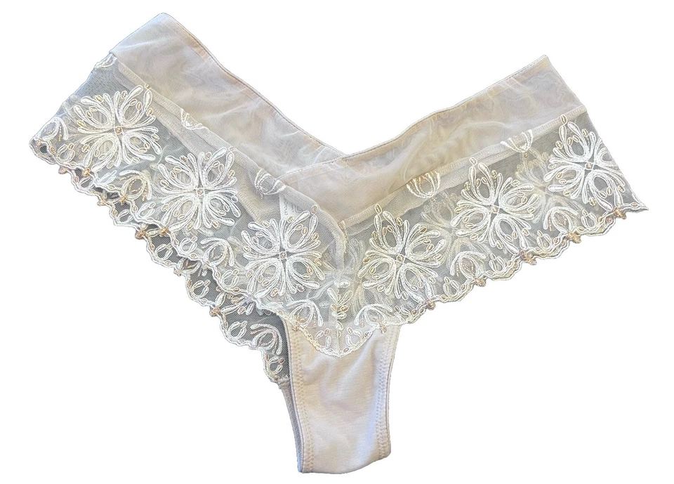 Chantelle Champs Elysees Shorty Lace Brief Semi Sheer Knickers Briefs C26040, M - Image 4 of 4