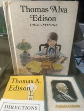 Mixed Lot Of Thomas Edison material. 1 Book, 4 paperback ephemeral items.