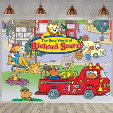 The Busy World of Richard Scarry Party Supplies Backdrop Banner Birthday Gift