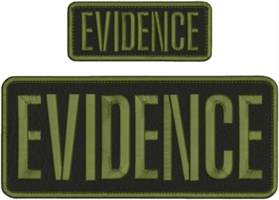 E V I D E N C  E EMBROIDERY PATCH 4X10'' AND 2X5 HOOK ON BACK BLK/OD GREEN