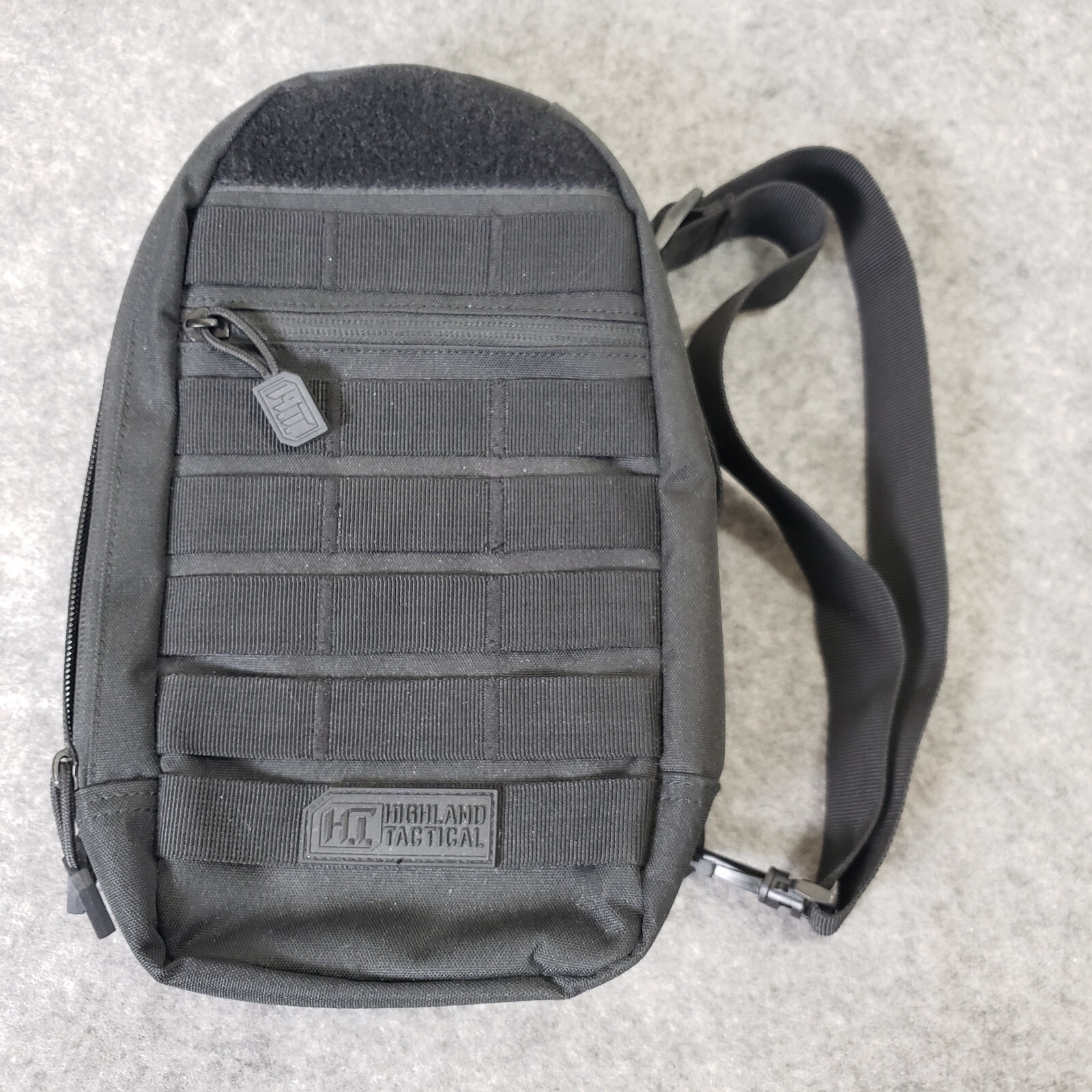 Highland Tactical Eagle Sling Bag Black Rucksack Mid Size 12"x8