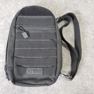 Highland Tactical Expo Sling Bag Black Rucksack Mid Size 12