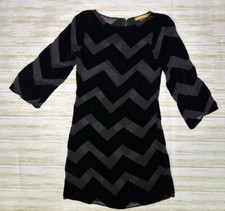 Alice + Olivia velvet chevron stripe dress (one Piece) Holiday Party Dress