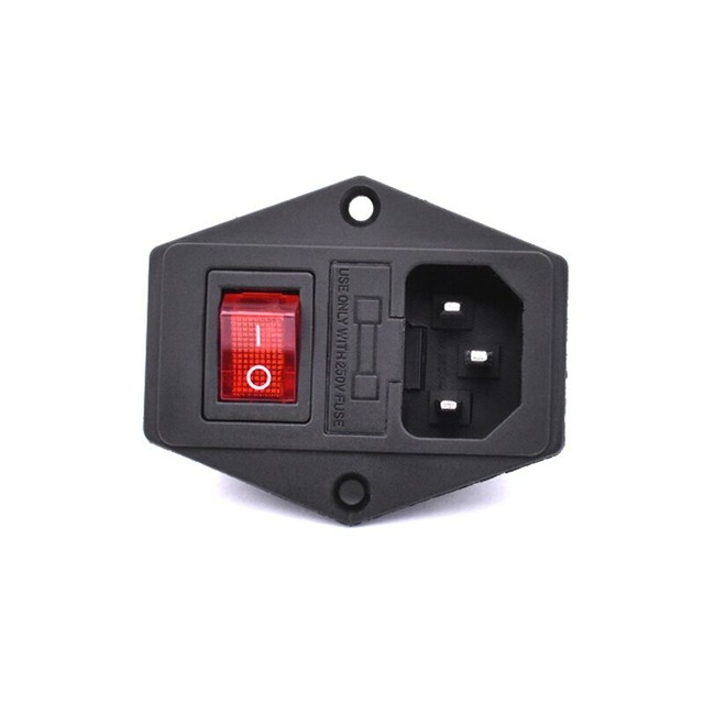 For Arcade Jamma Switch Power Outlet Connector With Fuse Holder DIY Game Machine For Arcade Jamma Switch Power Outlet Connector With Fuse Holder DIY Game Machine