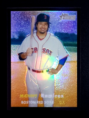 Manny Ramirez [Chrome Black Refractor] #70 2006 Topps Heritage Chrome card