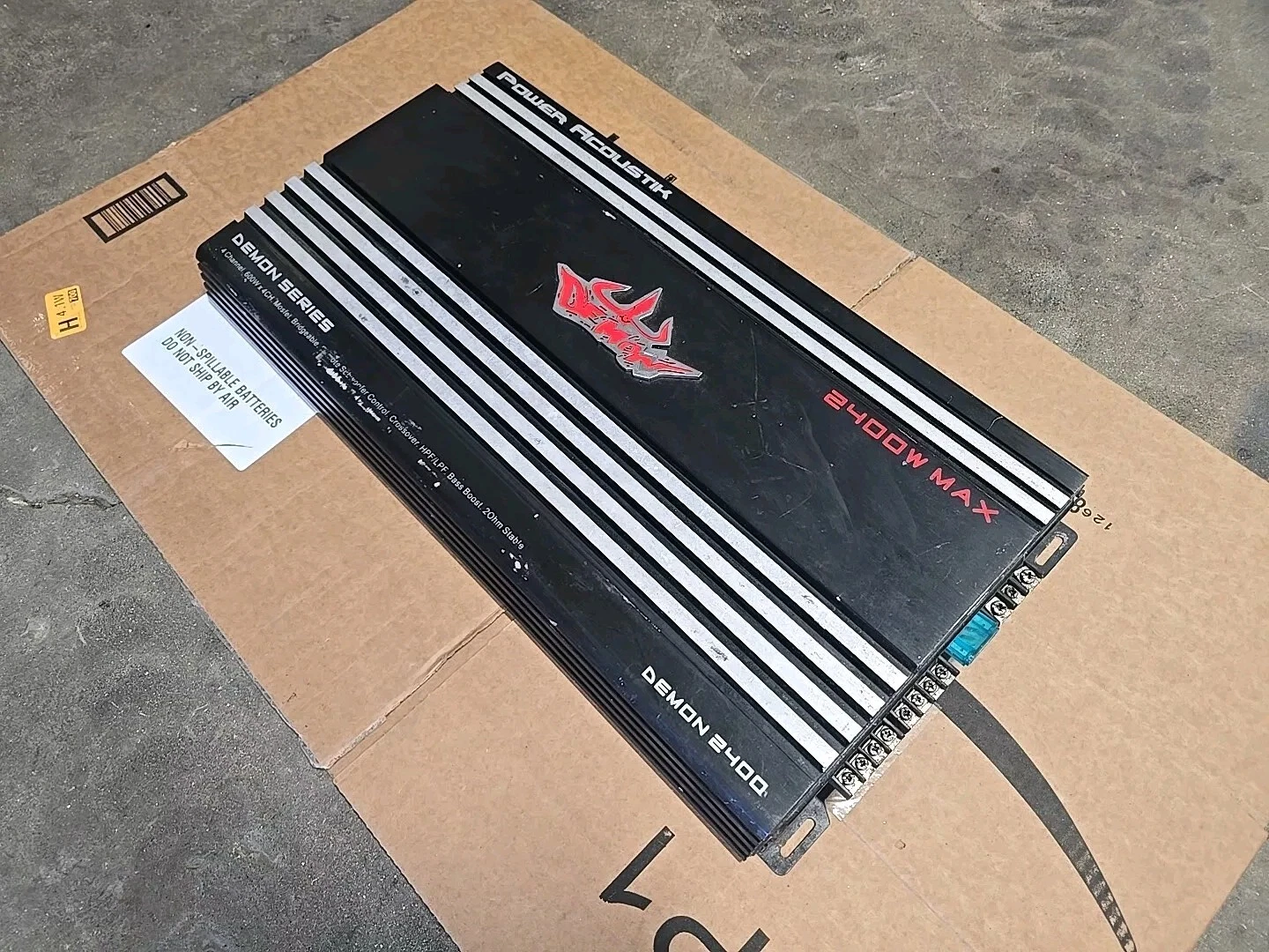 Power Acoustik Demon 2400 4 Channel 600W X 4CH 2Ohm Stable