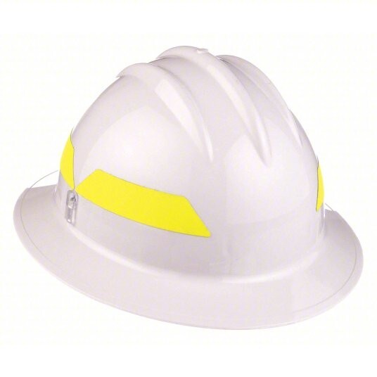 NEW BULLARD WILDLAND FULL BRIM FIRE HELMET W/ EAR AND NECK SHROUD WHITE FHWHR