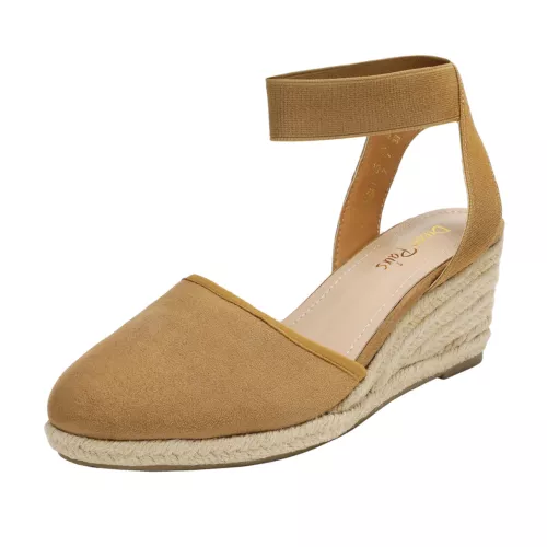 Damenschuhe Espadrilles Keilabsatz elastische Knöchelriemen eng anliegend elegante Schuhe - Bild 11 von 38