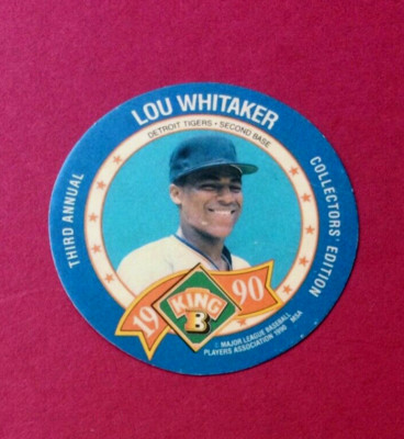 1990 King-B Collector's Edition Discs Lou Whitaker Detroit Tigers