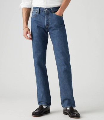 Levi's Premium 501 Original Fit Men's Jeans Size 38 x 34 Medium Wash Button Fly