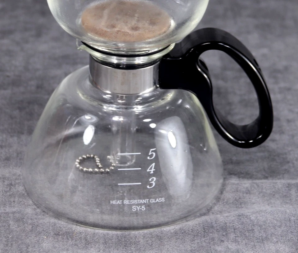 Yama SY-5 Sifón Aspirador Cafetera Estufa 5 Tazas, Vidrio Resistente al Calor ¡EXCELENTE+! Foto 2 de 4