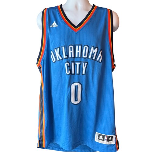 Adidas Oklahoma City OKC Thunder Westbrook Jersey Blue NBA Swingman Size XLarge