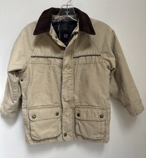 GAP kids field barn chore jacket boys UNISEX Small 5-6 Quilted Flannel Lined VTG