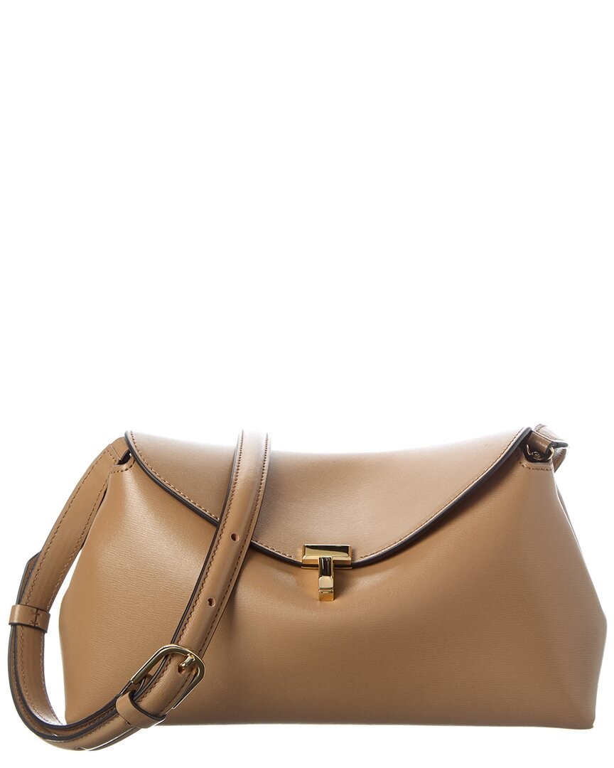 Toteme T-Lock Leather Shoulder Bag Womens Brown 136690₽