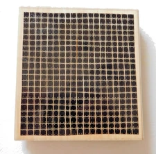 JRL Design Dotted Lines Pattern Large Big Rubber Stamp Polka Dots 5 X 4.5” Grid