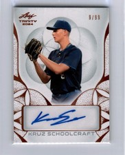 2024 Leaf Trinity AUTOGRAPH Bronze 9/99 KRUZ SCHOOLCRAFT Padres PORTLAND Oregon