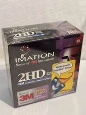Imation 2HD Diskettes - Floppy Disks  New in Sealed Box - 10 pack