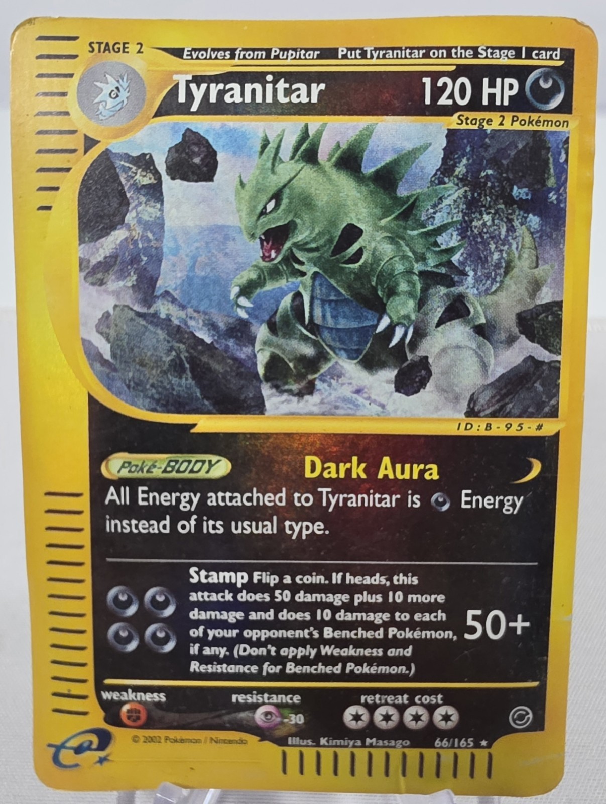Tyranitar 66/165 Expedition Base Set Reverse Holo Rare LP