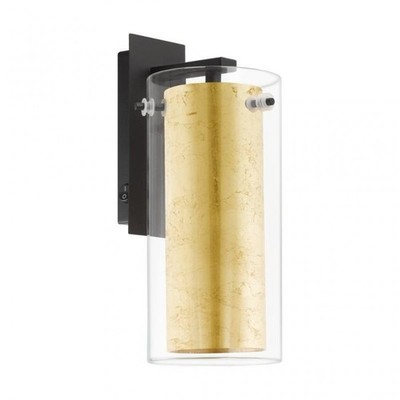 Eglo 97839 PINTO GOLD E27 Wandleuchte Schwarz Gold