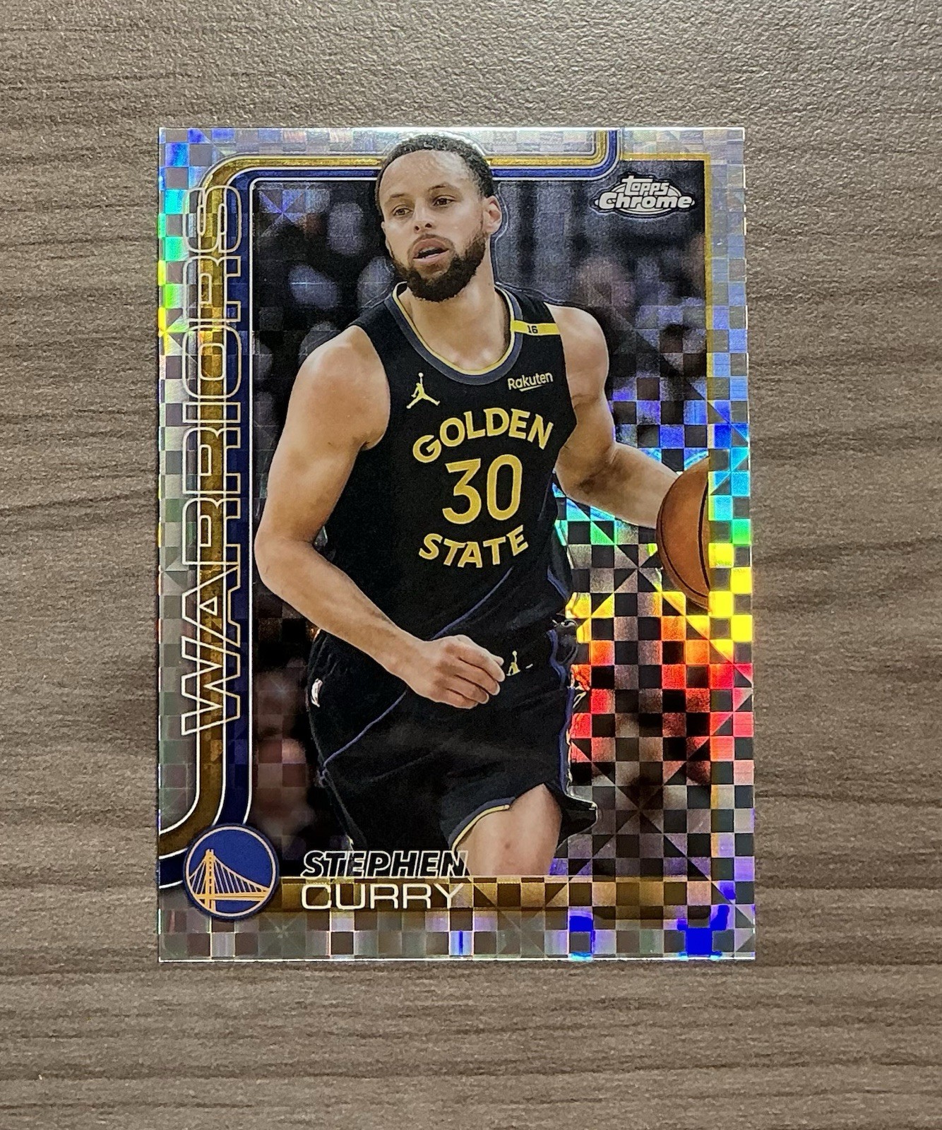 2025-26 Topps Chrome Stephen Curry #201 X-Fractor Refractor Warriors