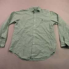 Ralph Lauren Shirt Mens Medium Long Sleeve Lightweight Button Front Checks