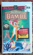 Bambi 55th Anniversary Walt Disneys Masterpiece VHS Limited Edition Factory Seal