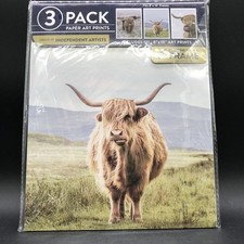 Highland Cow Art Prints Set Of 3 No Frames 8x10 Color Farmhouse Creative Bunch