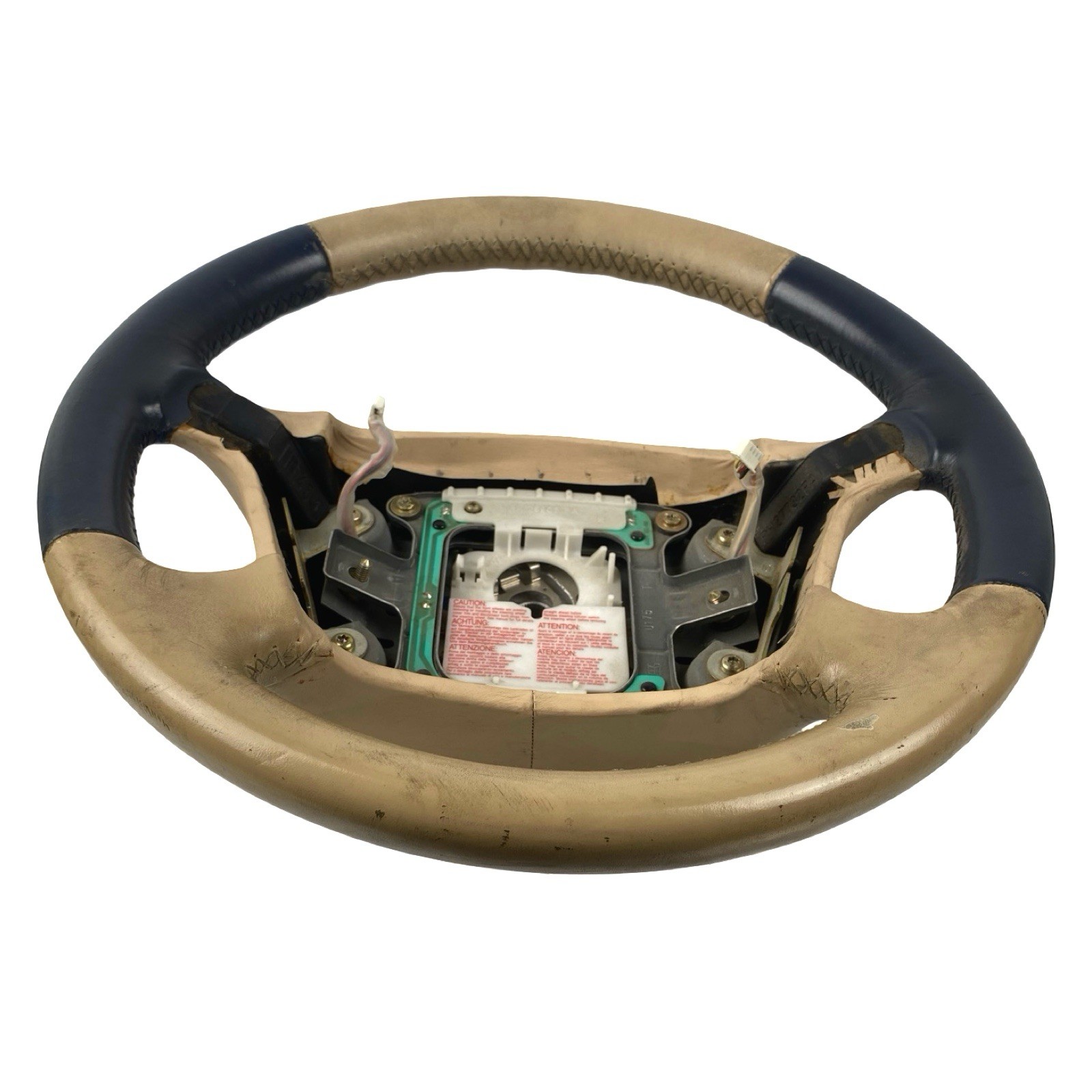 99-02 Bentley Arnage Steering Wheel Beige & Blue OEM