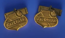 Vintage 1950’s Falstaff Beer Cufflinks Gold Tone Made For Employees