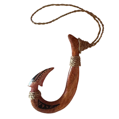 Hawaiian Store Hand-Carved Polynesian Wood Makau Fish Hook (Choose
