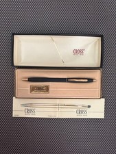 Obsolete Cross Ballpoint Pen Matte Black Gold Trim