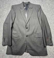 Jos A Bank Blazer Mens 41L Gray 100 Wool Two Button Sport Coat Jacket Classic