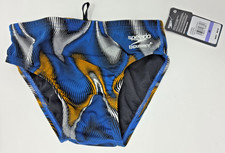 Speedo Endurance Brief Team Royal Blue Gold Size 26 New with tags Box