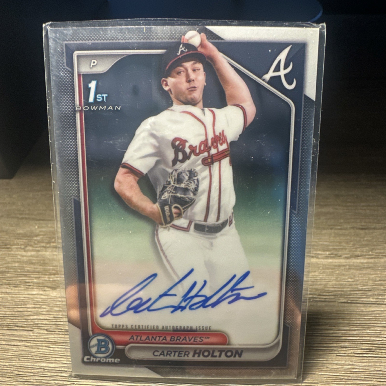 Bowman Draft Chrome Carter Holton Braves Rookie Autograph #CPA-CH 2024