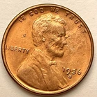 1936-S  Choice Uncirculated BU Red RD - Lincoln Wheat Cent  ~ B712