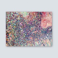Original Gemälde Öl abstrakt bunt pink Unikat moderne Kunst handgemalt