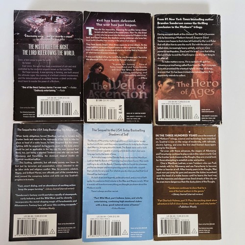 Mistborn Brandon Sanderson KOMPLETTER Seriensatz (1-6) Taschenbuch TOR - Bild 5 von 5