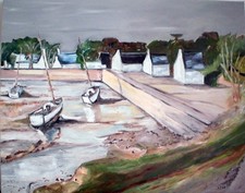 Peinture sur toile de Alain Jardonnet d'après George Laporte  60 cm x 73 cm