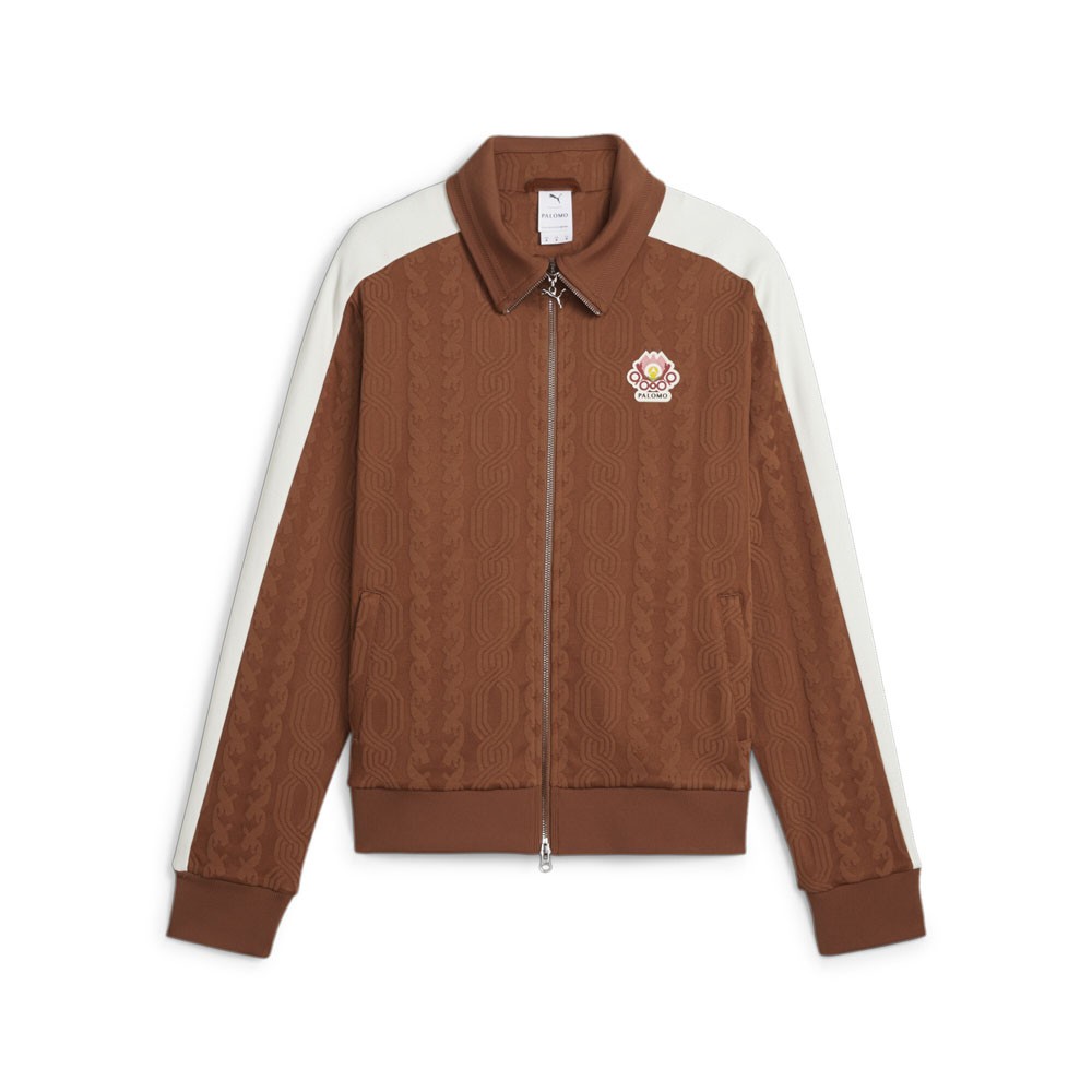 PUMA X Palomo T7 Full Zip Track Jacket Mens Brown Casual Athletic Outerwear 625 17390₽